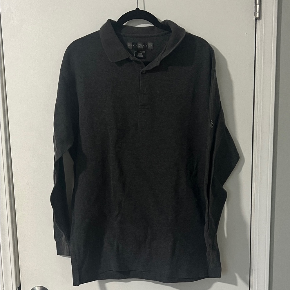 Nike Men's Black Long Sleeve Polo Shirt